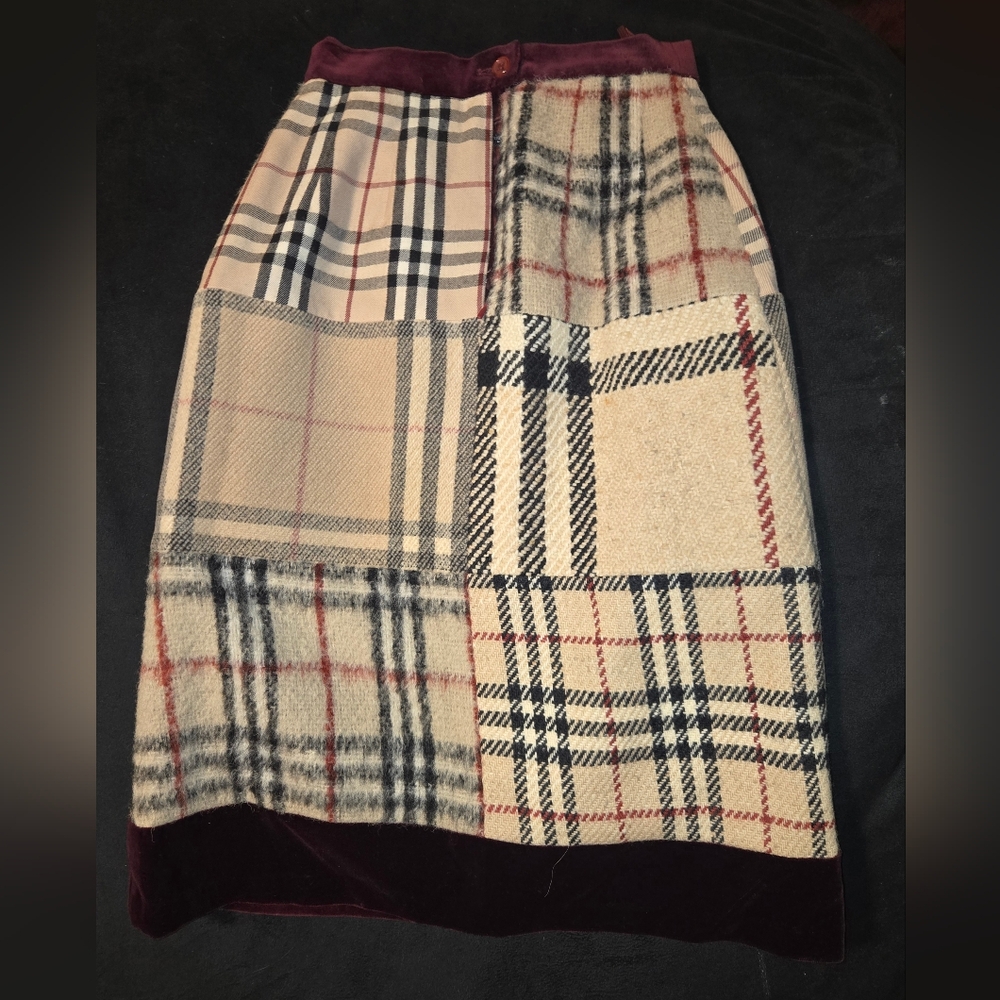 BURBERRY VINTAGE PATCHWORK SKIRT